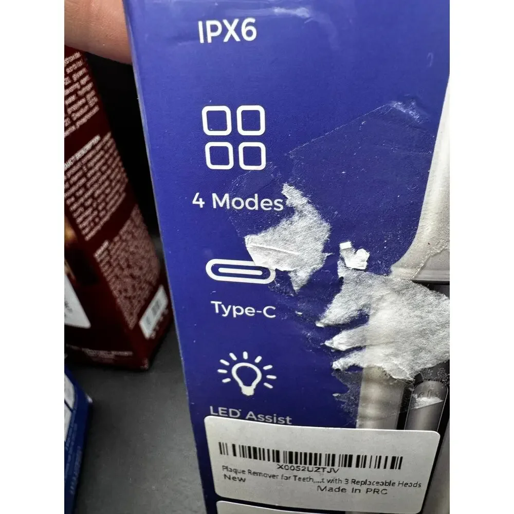 NWT Electric Dental Plaque Remover- SEALED IN BOX With LED lights & tips